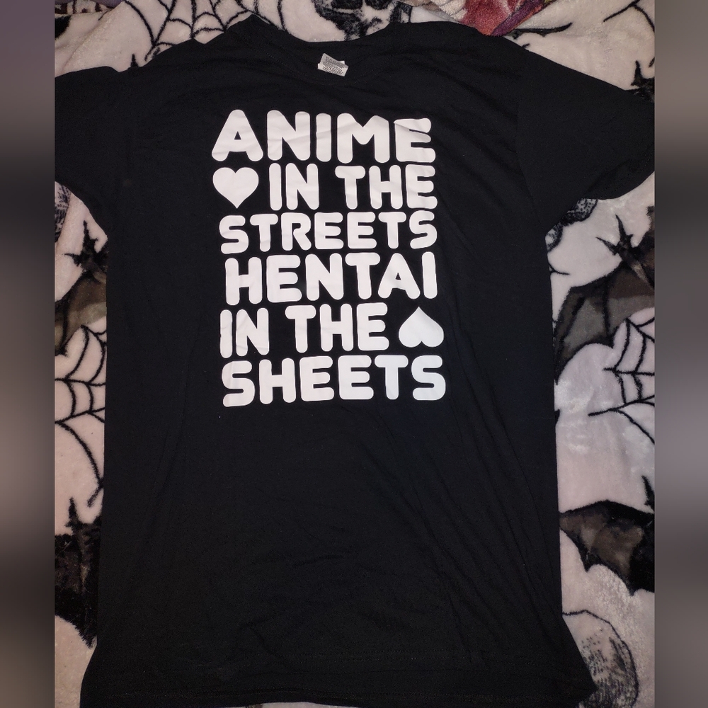 Anime In The Streets Black Graphic Tee